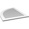 Ekena Millwork Quarter Round Top Left Surface Mount PVC Gable Vent w/ 3-1/2"W x 1"P Standard Frame, 30"W x 40"H GVPQL30X4001SN - alternate 2